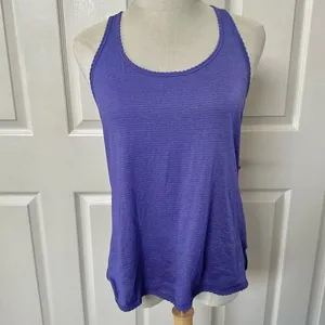 LULULEMON Tank Top Purple Lightweight Racerback Striped thumbnail 8