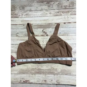 Skims Fits Everybody Crossover Bralette Size 2X Plus Brown Earthy Stretch Bra thumbnail 3