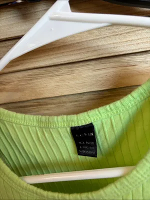 SHEIN Lime Green Ribbed Tank Dress Junior Large thumbnail 3