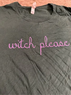 Chic Soul Forest Dark Green ‘Witch Please’ Halloween Graphic Tee Shirt - size XL thumbnail 4