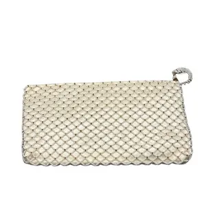 Vintage Richere Beaded Clutch Ivory Pearl Embellished‎ Chic Bridal Evening Bag thumbnail 3
