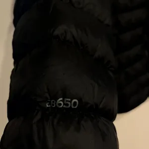 Eddie Bauer Puffer Jacket Black EB650 Hooded Down Parka Women Small thumbnail 2