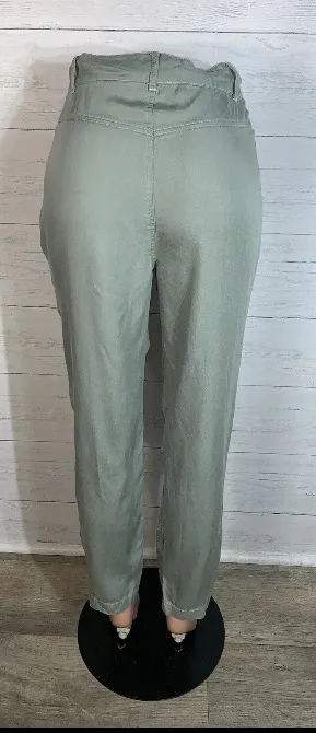Gianni Bini green pleated tencel pants size Small high rise thumbnail 4