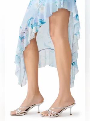 NWT Steve Madden Sorellia Floral Asymmetrical Ruffle Dress M $79 thumbnail 4