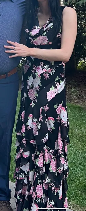 City Studios Ruffled Floral Maxi Dress thumbnail 4
