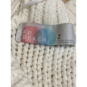 Free People FP Beach Women's White Knit Short Sleeve Cover Up Sweater Top Sz S thumbnail 3