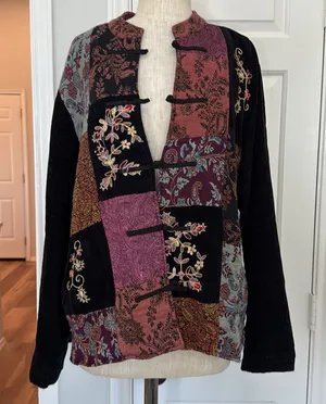 White Stag Vintage Y2K bohemian patchwork whimsigoth jacket thumbnail 1