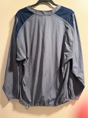 Nike Men's Gray and Navy quarter zip windbreaker Mens size Small thumbnail 3