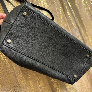 Kate Spade New York Larchmont Avenue Leather Penny Large Tote Color Black Used thumbnail 5