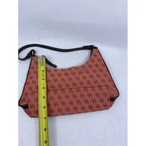 Dooney and Bourke mini purse red fabric hobo bag thumbnail 6
