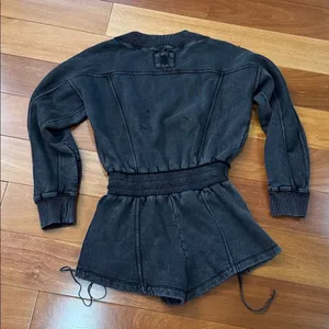 NWT Free People ‎ Movement Intercept Relaxed Fit Black Romper size XS thumbnail 4