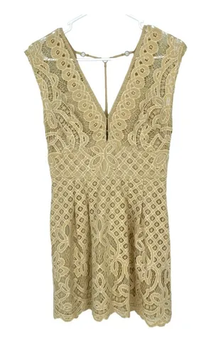 Free People One Million Lover‎ Ivory Lace Mini Dress Women Size 2 thumbnail 1