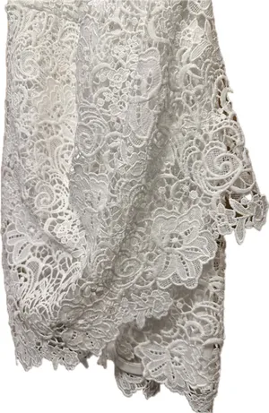 White Lulus Lace Dress Midi Medium thumbnail 3