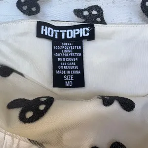 Hot‎ Topic Shirt Md Cream Glitter Mushrooms Cropped Sheer Puff Sleeve Whimsigoth thumbnail 7