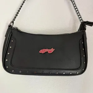 Ed Hardy Studded Black Shoulder Bag W/ Detachable Crossbody Strap Biker Retro thumbnail 5