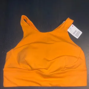 Lululemon Athletica Orange Wunder Train Longline Sports Bra thumbnail 6