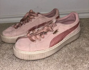 Pink Puma Suede Women’s SneakersIn Size 8 thumbnail 1