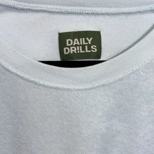 Daily Drills Oversized Crew Neck Terry Cloth Cozy Sweatshirt Surf Green Size M/L thumbnail 3