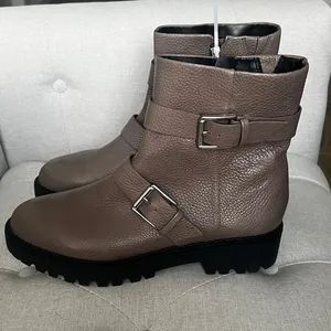 NWT Macombs Water Resistant Leather Moto Boots SIZE 10 thumbnail 1