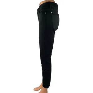 7 For All Mankind Women's Black Mid Rise Slim Skinny Leg Denim Jeans Pants Sz 26 thumbnail 2