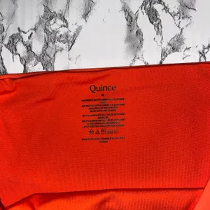 NWT Quince Sunset Orange Italian High-Rise High-Leg Bikini Bottoms Size Medium thumbnail 6