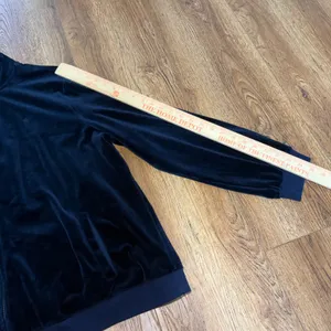 Lauren Ralph Lauren Black Velour‎ Full Zip Track Jacket Womens XL y2k bomber thumbnail 9