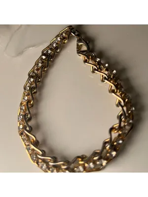 Fashion Bracelet with Gold Color Chains with Jewels thumbnail 5