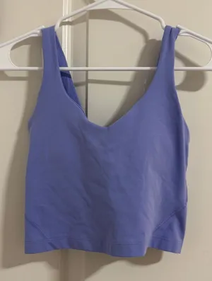 lululemon athletica V-Neck Crop Tank Top - Lavender Blue thumbnail 1