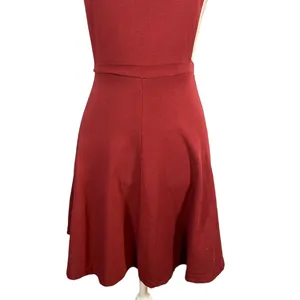ASOS Maroon Sleeveless Crisscross Opened Back Mini Dress Women Sz 4 thumbnail 4