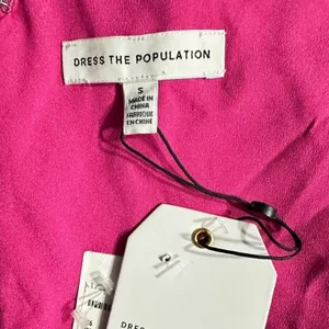 Dress the Population Kiara Cocktail Dress Women's Small Pink Side Bow Body-Con thumbnail 7
