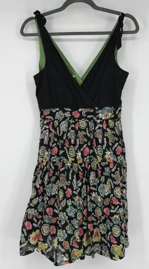 Maeve Anthropologie Bora Bora Tropical Print Cotton Fit & Flare Mini Dress‎ 4 thumbnail 1
