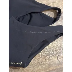 Gymshark Whitney Simmons Blk Quiet‎ Luxury Minimalist Athleisure Mesh Sports Bra thumbnail 7