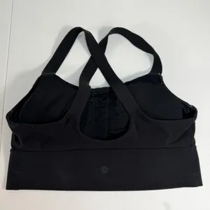 Athleta M Medium Sports Bra Seamless Low Impact Padded‎ Black Cross Back Women's thumbnail 4