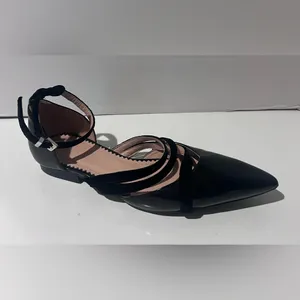 INCH2 Leather Strappy Pointed Toe Velvet Strap Ballet Flats EU Size 36‎ (US 5.5) thumbnail 11