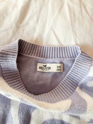 Hollister Purple Cropped Swirl Sweater Size XXS thumbnail 3