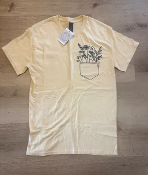 Gildan Butter Yellow Summer Bicycle Graphic Tee thumbnail 1