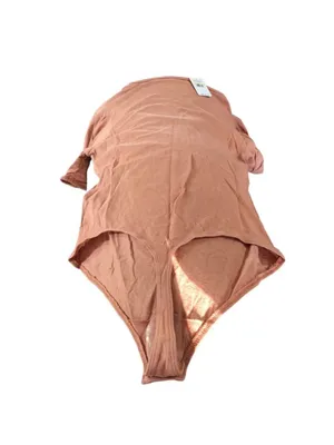 Free People Ava Puff-Sleeve Bodysuit Size M Pink Cinnamon thumbnail 7