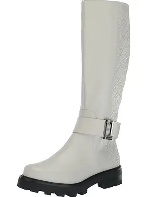 KARL LAGERFELD Meara II Knee High Tall Riding Boot Soft White Size: 9.5 B NIB thumbnail 7