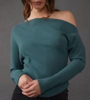 Free People We the Free Fuji Waffle Knit Off the Shoulder Thermal size small thumbnail 1
