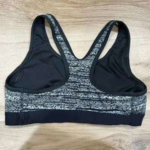 Nike Pro Black and White Dri Fit Sports Bra Women’s Small thumbnail 3
