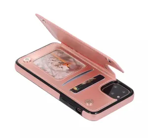 iPhone 12Pro Max Fashion Flip Cards Holder Wallet Case Rose Gold thumbnail 3