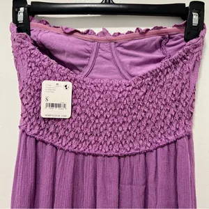Free People Lavender Strapless Lace Maxi Dress thumbnail 13