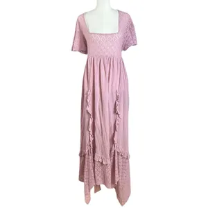 Free People Ethereal Bohemian Bring The Romance Midi Maxi Dress Blush Pink Small thumbnail 8