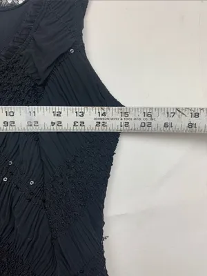 y2k MCM size large Black Textured two piece tank skirt match corset whimsi goth thumbnail 7
