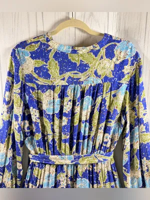 BTFL-LIFE Anniki Floral Long-Sleeve Maxi Faux Wrap Dress, Large thumbnail 7