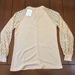 NWT Henley tan knit long sleeve medium Tan thumbnail 6
