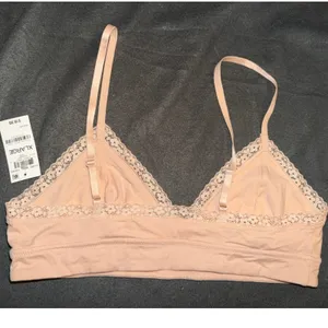 Jenni Intimates Womens XL Chai Peach Lace Trim Cotton Blend Bralette 100120857 thumbnail 3