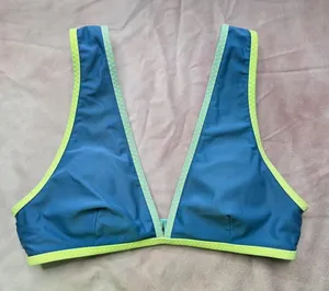 Aerie Blue Green Scoop V Neck Padded Hook Bikini Top Swimwear‎ XS thumbnail 1