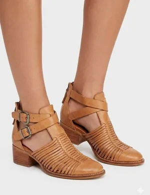 Jeffrey Campbell Brown Tan Leather Strappy Fisherman Sandals 6 thumbnail 1