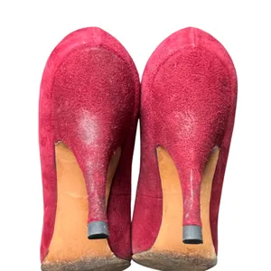 Martina Wine Red Pumps Women's 7S Slim‎ Narrow Classic Leather Heels Vintage thumbnail 7